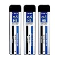 Tombow Mono Graph Mechanical Black Pencil Lead (3, Hb 0.5Mm, 40 Leads Tube)
