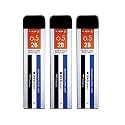 Tombow Mono Graph Mechanical Pencil Lead, Black (3, 2B 0.5Mm, 40 Leads Tube)
