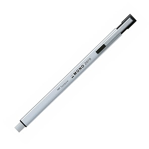 tombow mono zero metal square tip precision eraser - silver