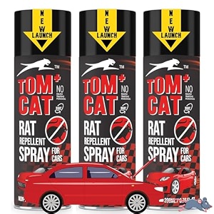 tomcat rat repellent spray prevents rat bites in engine parts and wires rodent repellent coating highly effective leak-free easy-to-spray rodent repellent coating 200 ml pack of 3 - formulation 2x