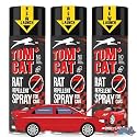 Tomcat Rat Repellent Spray, Prevents Rat Bites in Engine Parts and Wires, Rodent Repellent Coating, Highly Effective, Leak-Free, Easy-to-Spray, Rodent Repellent Coating (200 ML, Pack of 3) - FORMULATION 2X