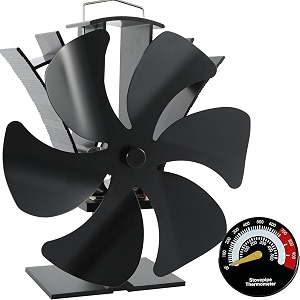 Tomersun Wood Stove Fan Heat Powered 7in