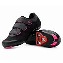 tommaso Pista 100 Women's Spin Class Ready Cycling Shoe Bundle with Compatibl.