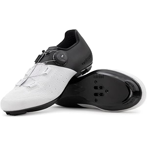 tommaso pista aria elite knit quick lace women39s indoor cycling ready cycling shoe and bundle with compatible cleat look delta spd - white black purple