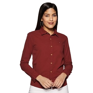 Tommy Hilfiger Boys Solid Regular Fit Shirt