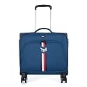 Tommy Hilfiger Kingsville-Ovr Teal Blue Overnighter for Travel - 29Ltrs, 14 Inch Laptop Capacity 8 Wheel Trolley Bag