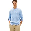 Tommy Hilfiger Men's Cable Knit Crewneck Sweater Lightweight Pullover