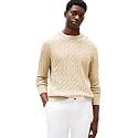 Tommy Hilfiger Men's Cable Knit Crewneck Sweater Lightweight Pullover