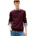 Tommy Hilfiger Men's Cable Knit Crewneck Sweater Lightweight Pullover
