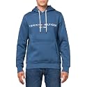 Tommy Hilfiger Men's Medium Weight Fleece Hoodie Sweatshirt With Embroidered Logo, Also Available in Big &amp; Tall