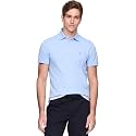 Tommy Hilfiger Men's Short Sleeve Polo Shirts in Slim Fit with Stretch and Organic Pique Cotton