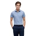 Tommy Hilfiger Men's Short Sleeve Polo Shirts in Slim Fit with Stretch and Organic Pique Cotton