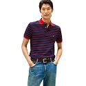 Tommy Hilfiger Men's Short Sleeve Polo Shirts in Slim Fit with Stretch and Organic Pique Cotton