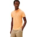 Tommy Hilfiger Men's Short Sleeve Polo Shirts in Slim Fit with Stretch and Organic Pique Cotton