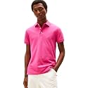 Tommy Hilfiger Men's Short Sleeve Polo Shirts in Slim Fit with Stretch and Organic Pique Cotton