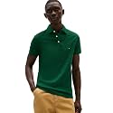 Tommy Hilfiger Men's Short Sleeve Polo Shirts in Slim Fit with Stretch and Organic Pique Cotton