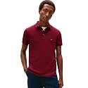 Tommy Hilfiger Men's Short Sleeve Polo Shirts in Slim Fit with Stretch and Organic Pique Cotton