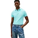 Tommy Hilfiger Men's Short Sleeve Polo Shirts in Slim Fit with Stretch and Organic Pique Cotton