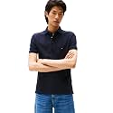 Tommy Hilfiger Men's Short Sleeve Polo Shirts in Slim Fit with Stretch and Organic Pique Cotton