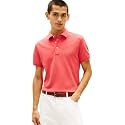Tommy Hilfiger Men's Short Sleeve Polo Shirts in Slim Fit with Stretch and Organic Pique Cotton