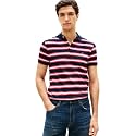 Tommy Hilfiger Men's Short Sleeve Polo Shirts in Slim Fit with Stretch and Organic Pique Cotton