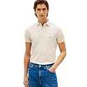 Tommy Hilfiger Men's Short Sleeve Polo Shirts in Slim Fit with Stretch and Organic Pique Cotton