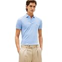 Tommy Hilfiger Men's Short Sleeve Polo Shirts in Slim Fit with Stretch and Organic Pique Cotton