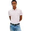 Tommy Hilfiger Men's Short Sleeve Polo Shirts in Slim Fit with Stretch and Organic Pique Cotton