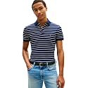 Tommy Hilfiger Men's Short Sleeve Polo Shirts in Slim Fit with Stretch and Organic Pique Cotton