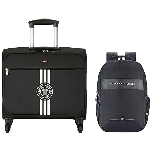 tommy hilfiger polyester 45 cms softsided check-in luggage