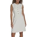 Tommy Hilfiger Women's Pocketed Sleeveless Fit and Flare Dress