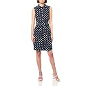 Tommy Hilfiger Women's Sleeveless Collared Button Front Tie Waist Mini Shirt Dress