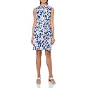 Tommy Hilfiger Women's Sleeveless Collared Button Front Tie Waist Mini Shirt Dress