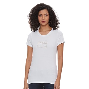 Tommy Hilfiger Womens Solid T-Shirt