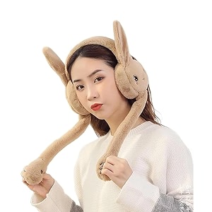 tomorrow bunny earmuffs cute plush animal ear warmers for women amp girls  fluffy furry ear muffs for winter  fluffy furry ear muffs  adorable bunny fluffy ear warmers