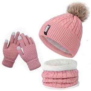 tomorrow winter cap neck warmer scarf with touch gloves set  beanie style  3 piece set - stay warm and stylish this winter