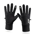 Tomorrow Fashion Polyester Winter Gloves for Men &amp; Women, Winter Bike Riding Gloves, Winter Gloves with Touchscreen Fingers, Windproof Anti-Slip Gloves , Black