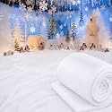 Tondiamo 1 Pcs 5 x 15 ft Large Christmas Fake Snow Blanket Roll for Village