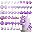 Tondiamo 108 Pcs Ball Cake Toppers, 5 Sizes for Cake Decorating, 38, A
