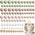 Tondiamo 108 Pcs Ball Cake Toppers, 5 Sizes for Cake Decorating, 25, A