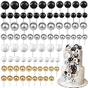 Tondiamo 108 Pcs Ball Cake Toppers, 5 Sizes for Cake Decorating, 24, A