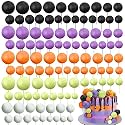 Tondiamo 108 Pcs Ball Cake Toppers, 5 Sizes for Cake Decorating, 26, A