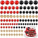 Tondiamo 108 Pcs Ball Cake Toppers, 5 Sizes for Cake Decorating, 18, A