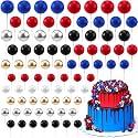 Tondiamo 108 Pcs Ball Cake Toppers, 5 Sizes for Cake Decorating, 33, A