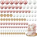 Tondiamo 108 Pcs Ball Cake Toppers, 5 Sizes for Cake Decorating, 7, A