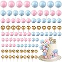 Tondiamo 108 Pcs Ball Cake Toppers, 5 Sizes for Cake Decorating, 21, A