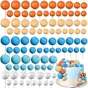 Tondiamo 108 Pcs Ball Cake Toppers, 5 Sizes for Cake Decorating, 31, A