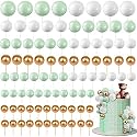 Tondiamo 108 Pcs Ball Cake Toppers, 5 Sizes for Cake Decorating, 10, A