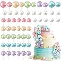 Tondiamo 108 Pcs Ball Cake Toppers, 5 Sizes for Cake Decorating, 39, A