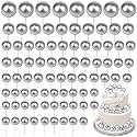 Tondiamo 108 Pcs Ball Cake Toppers, 5 Sizes for Cake Decorating, 6, A